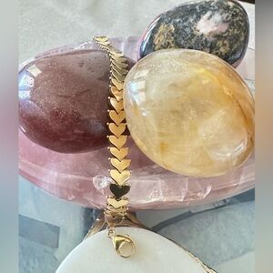 VINTAGE 14k HEART LINK BRACELET ❤️